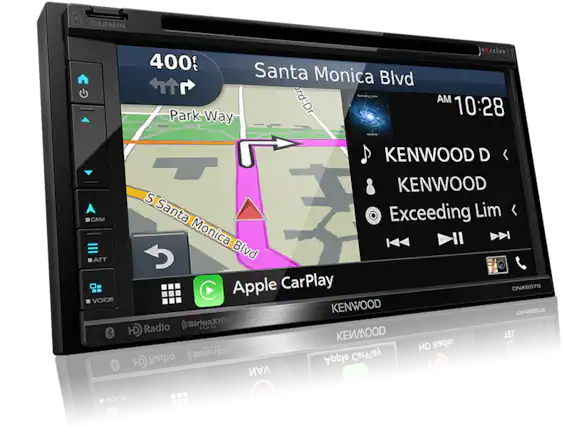 GARMIN 400t
Santa Monica Blvd
Park Way
eXcelon
AM 10:28
CAM ATT VOICE
KENWOOD D
KENWOOD S
Santa Exceeding Lim
Monica Blvd
Apple CarPlay
DNX6979
KENWOOD CNX6878
Radio (Siriusxm)
READY HD
COOWEE
TEL EVOA
HD Radio (Siriusxm)
Apple CarPlay HD HD