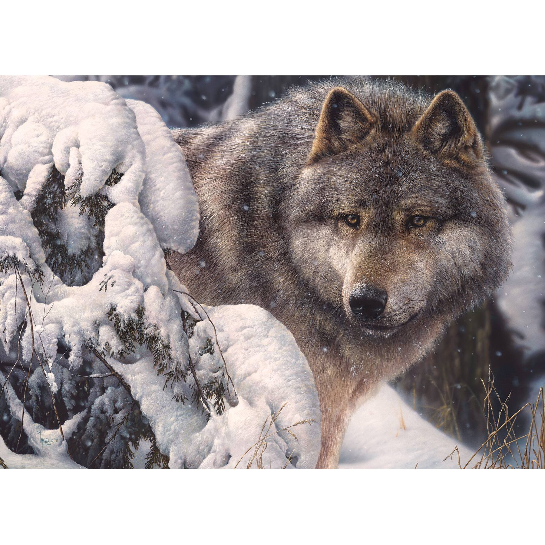 Angle. Outset Media - Outset Media: 1000 Piece Puzzle: Master Of The North - Reference Poster Included.