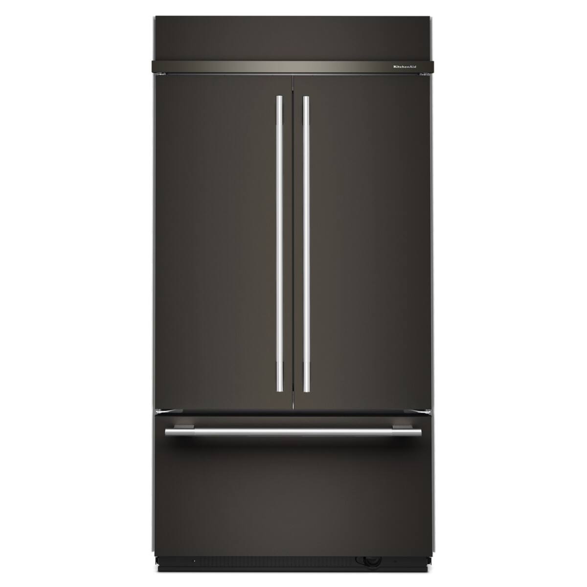 Alt View 6. KitchenAid - 24.2 Cu. Ft. Built-In French Door Bottom Mount Refrigerator - Black Ore.