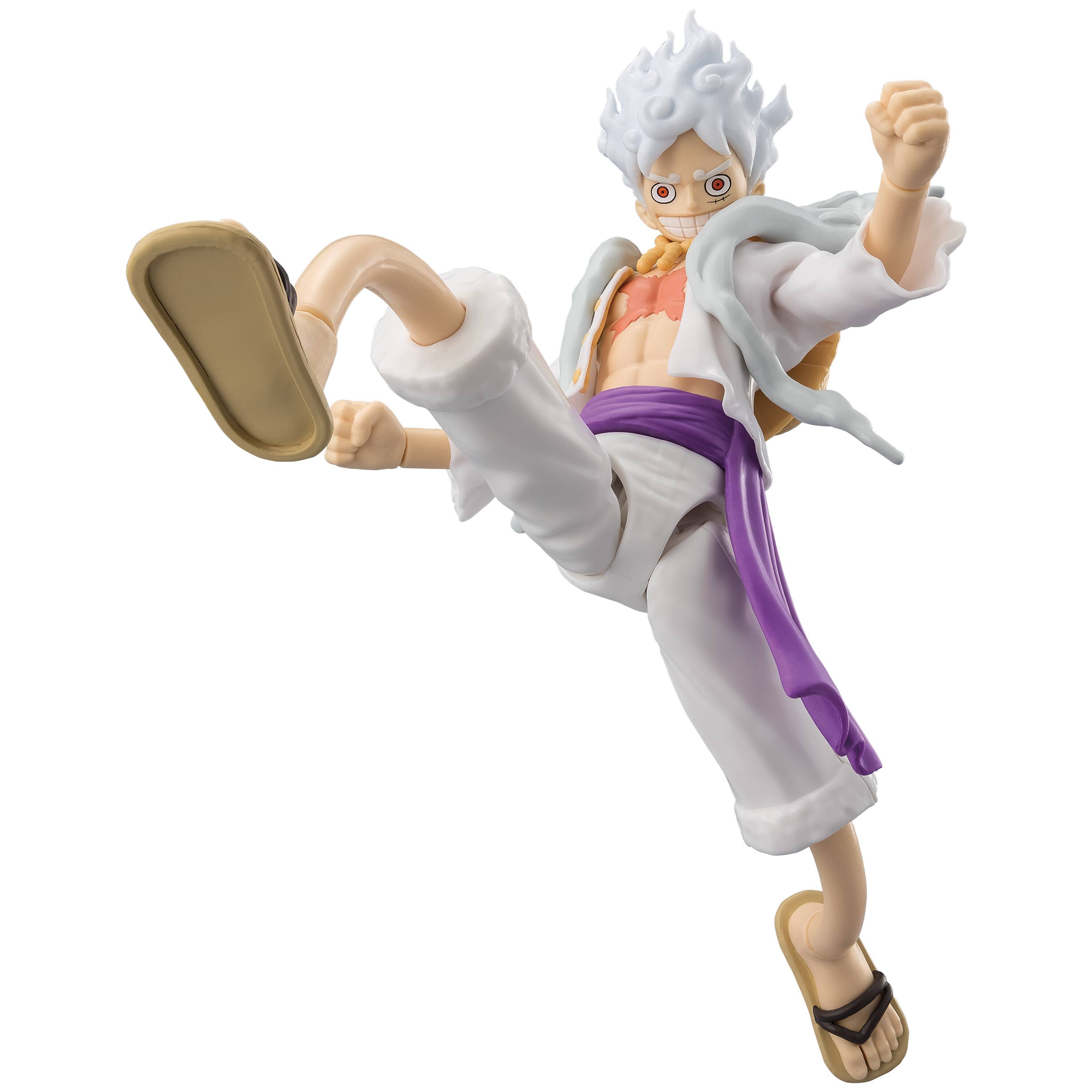 Alt View 2. Banda - Anime Heroes - 6.5" Luffy Gear 5 Figure.