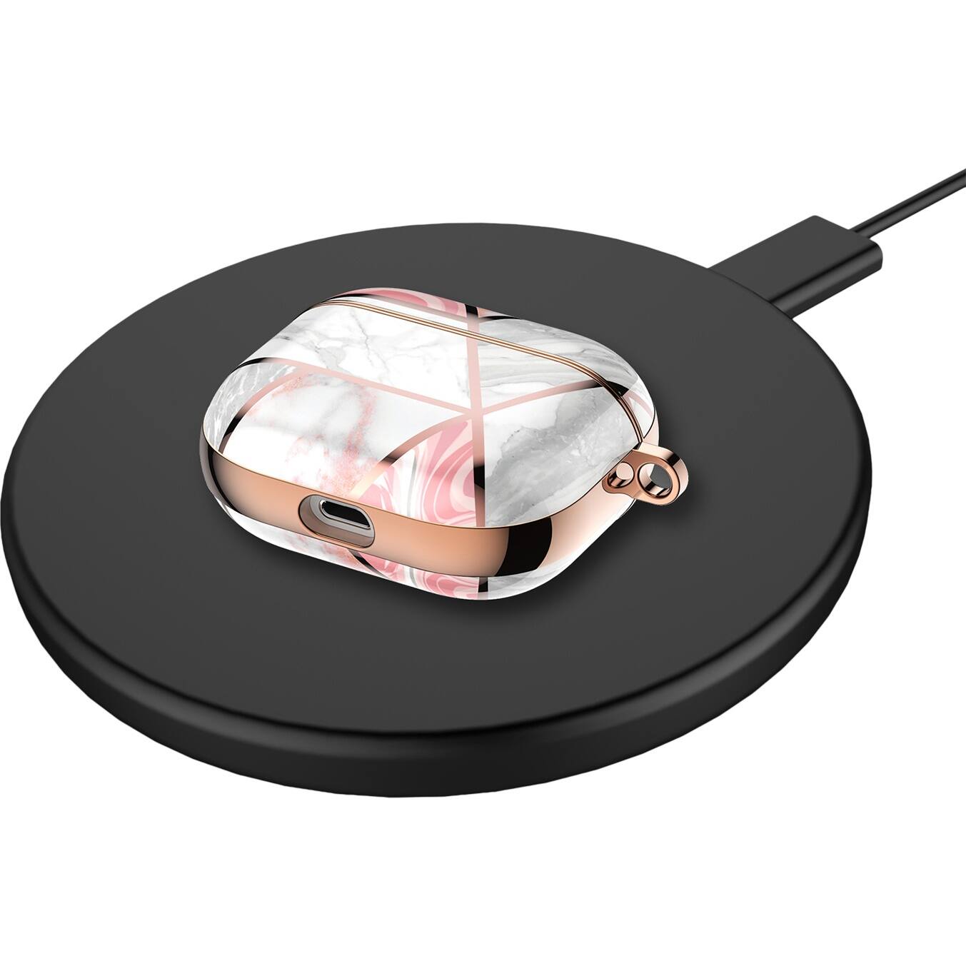 Alt View 14. SaharaCase - Empress Series Marble Case for Apple AirPods (3rd Generation) - Pink.