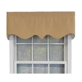 100% Cotton RLF Home Passat Regal Valance 3" Rod Pocket 50" x 17" - Gold