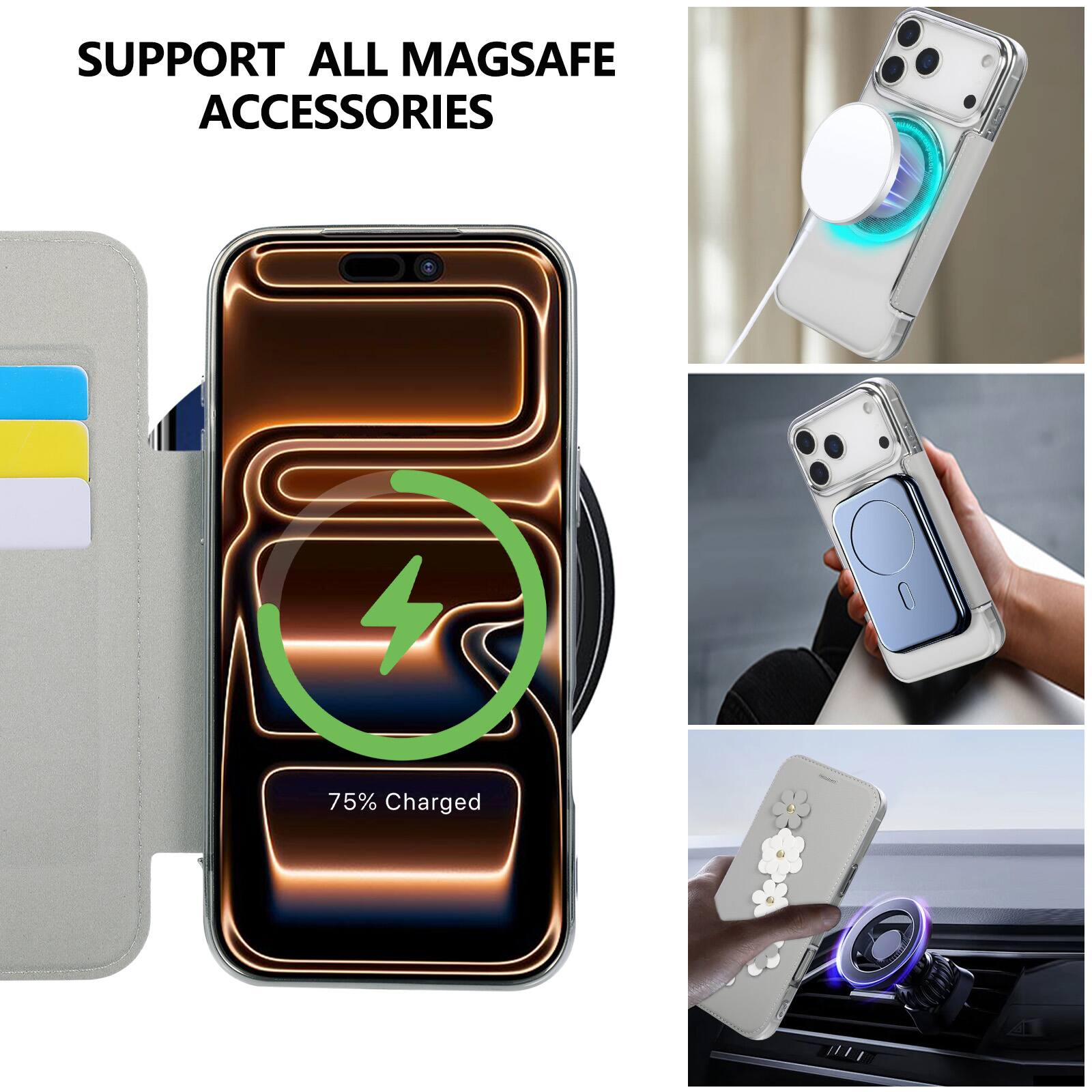 SUPPORT ALL MAGSAFE ACCESSORIES

75% Charged
