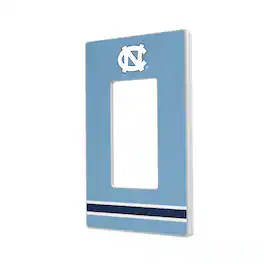 Keyscaper - North Carolina Tar Heels Stripe Design Single Rocker Light Switch Plate - Multicolor