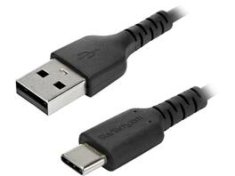 StarTech.com - RUSB2AC1MB 1m USB A to C Cable - USB 2.0 Data & Charge - Aramid Fiber - Black