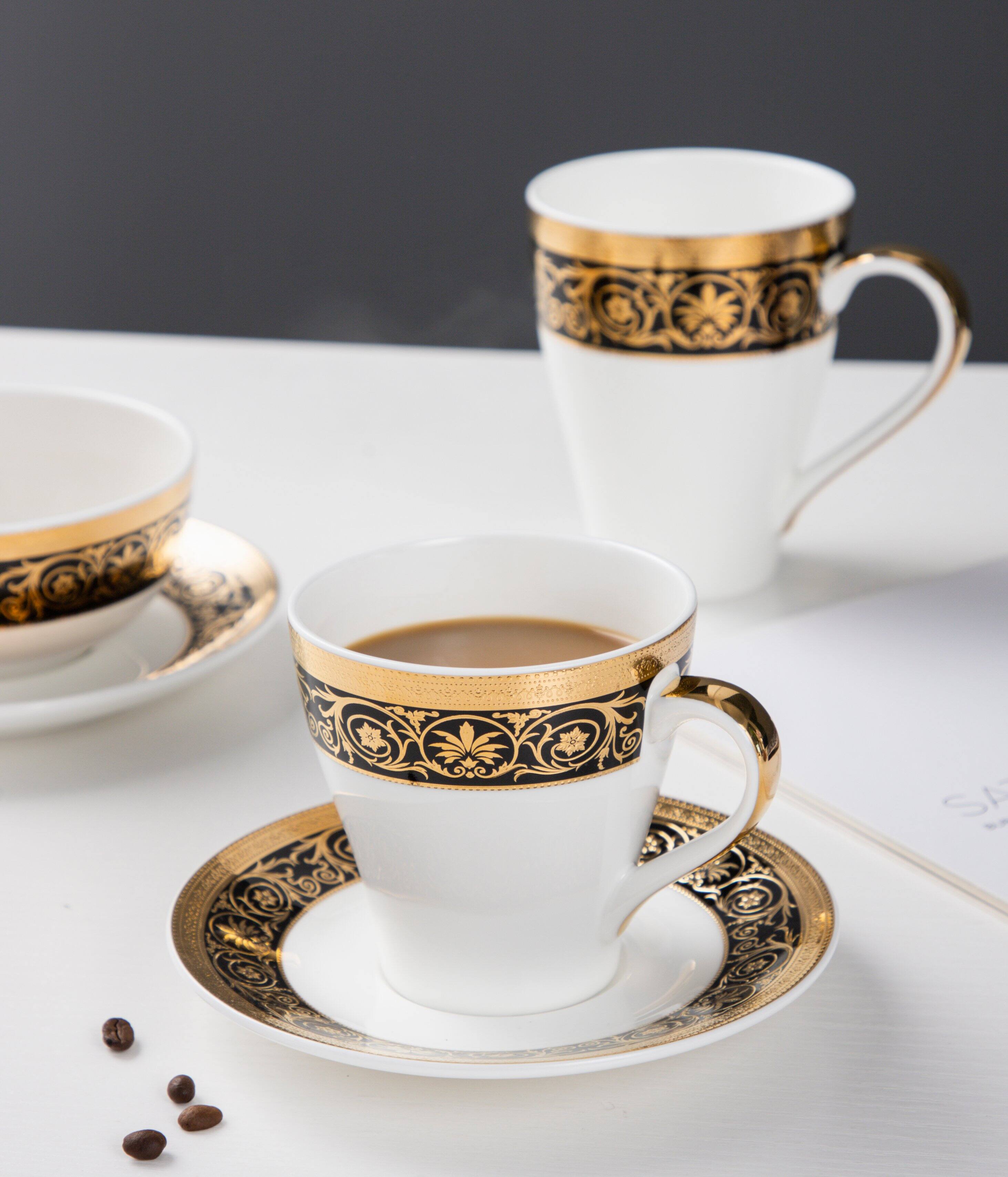 Back. Jiallo - The Majestic Tea Service Collection - 220 cc tea cup set - Multi Color.