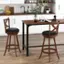 Alt View 3. Costway - Set of 2 Bar Stools 30" Classic Bar Height Swivel Chairs for Kitchen Pub - Black/Brown.
