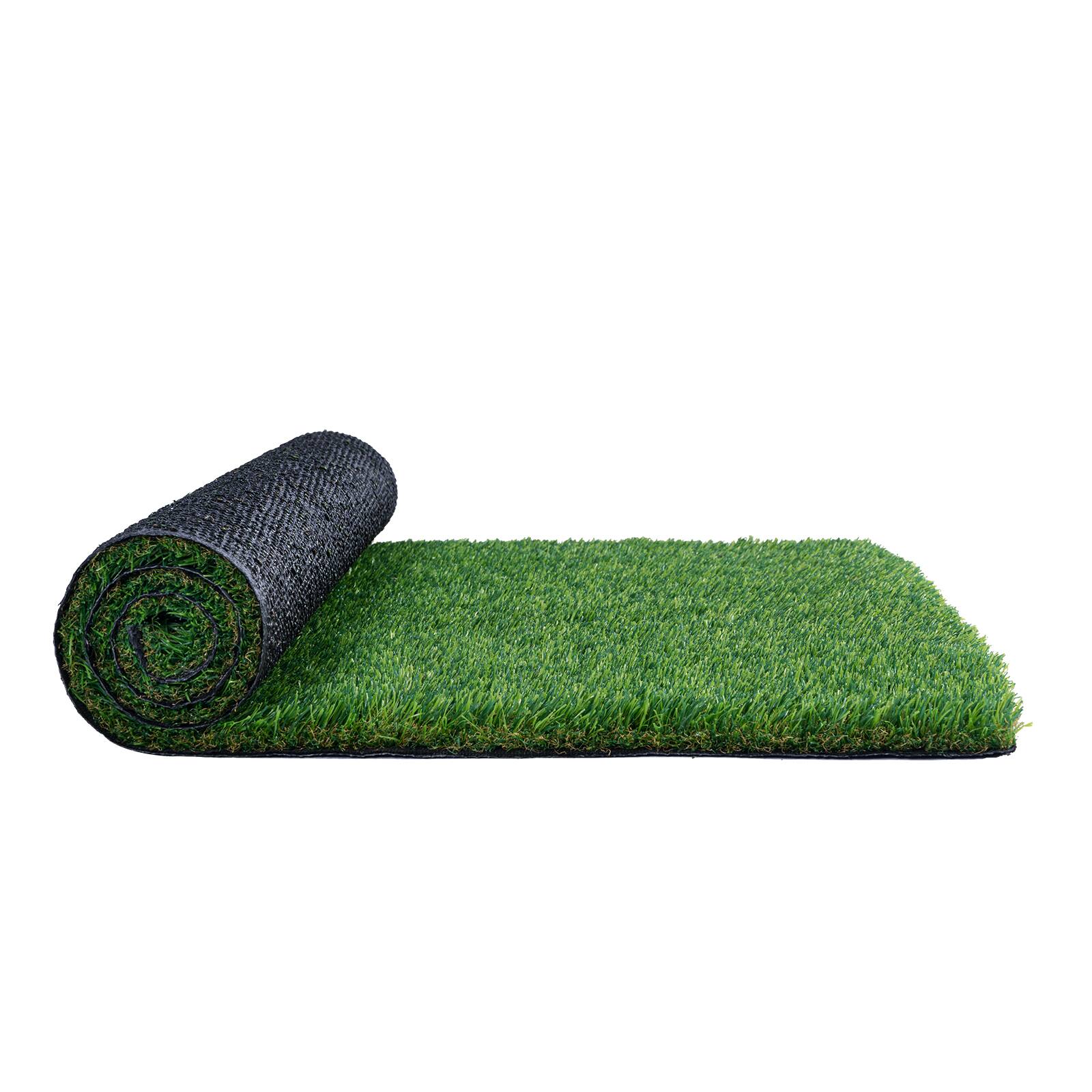 Alt View 5. VEVOR - Artifical Grass, 5 x 10 ft Rug Green Turf, 1.38"Fake Door Mat Outdoor Patio Lawn Decoration, Easy to Clean - Grass green and brown; black base.