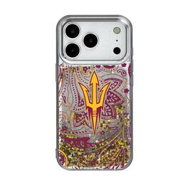 Keyscaper - NCAA - Arizona State Sun Devils iPhone Glitter Paisley Design Case - 15 - Multicolor