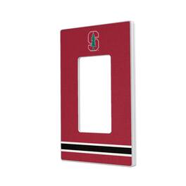 Keyscaper - Stanford Cardinal Stripe Design Single Rocker Light Switch Plate - Multicolor
