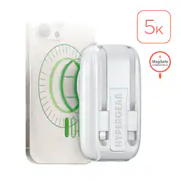HyperGear - Mag Grip Go 5000mAh Wireless Power Bank - White