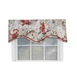 RLF Home - Tia Cornice Valance 3" Rod Pocket, Elevated trim décor. 50" x 17" - Primrose