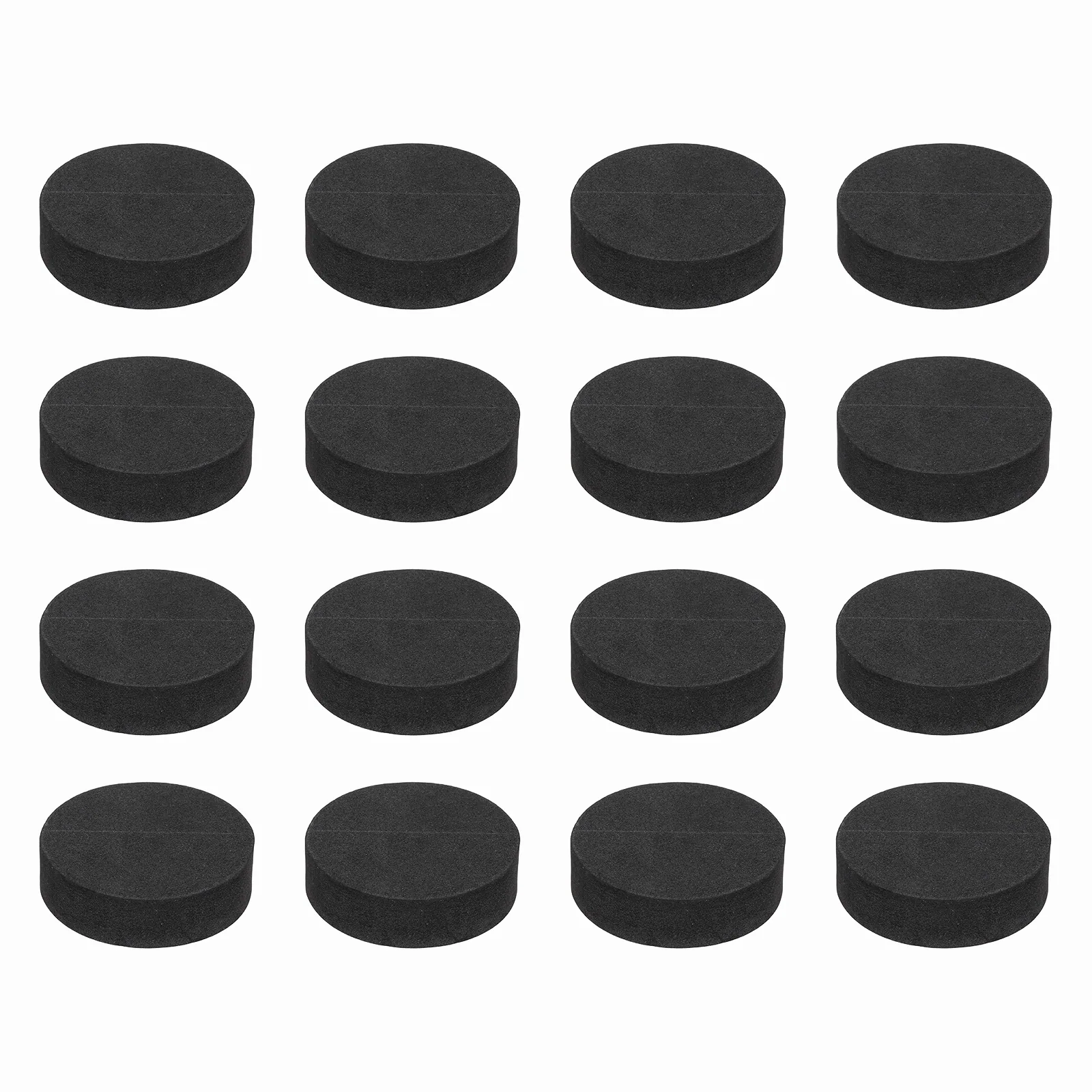 Unique Bargains - 16pcs Single Sided Speaker Isolation Feet Pads, 50x15mm Non Slip Foam Shock Absorption Pad for Amplifier - Black