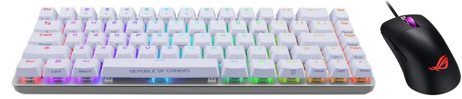 ASUS - ROG Falchion Ace M602 65% Compact RGB Keyboard + ROG Keris P509 Mouse NXRD Mechanical - White