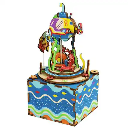 Front. 3D Puzzle - DIY 3D Music Box Puzzle - Under the Sea - 81pcs.