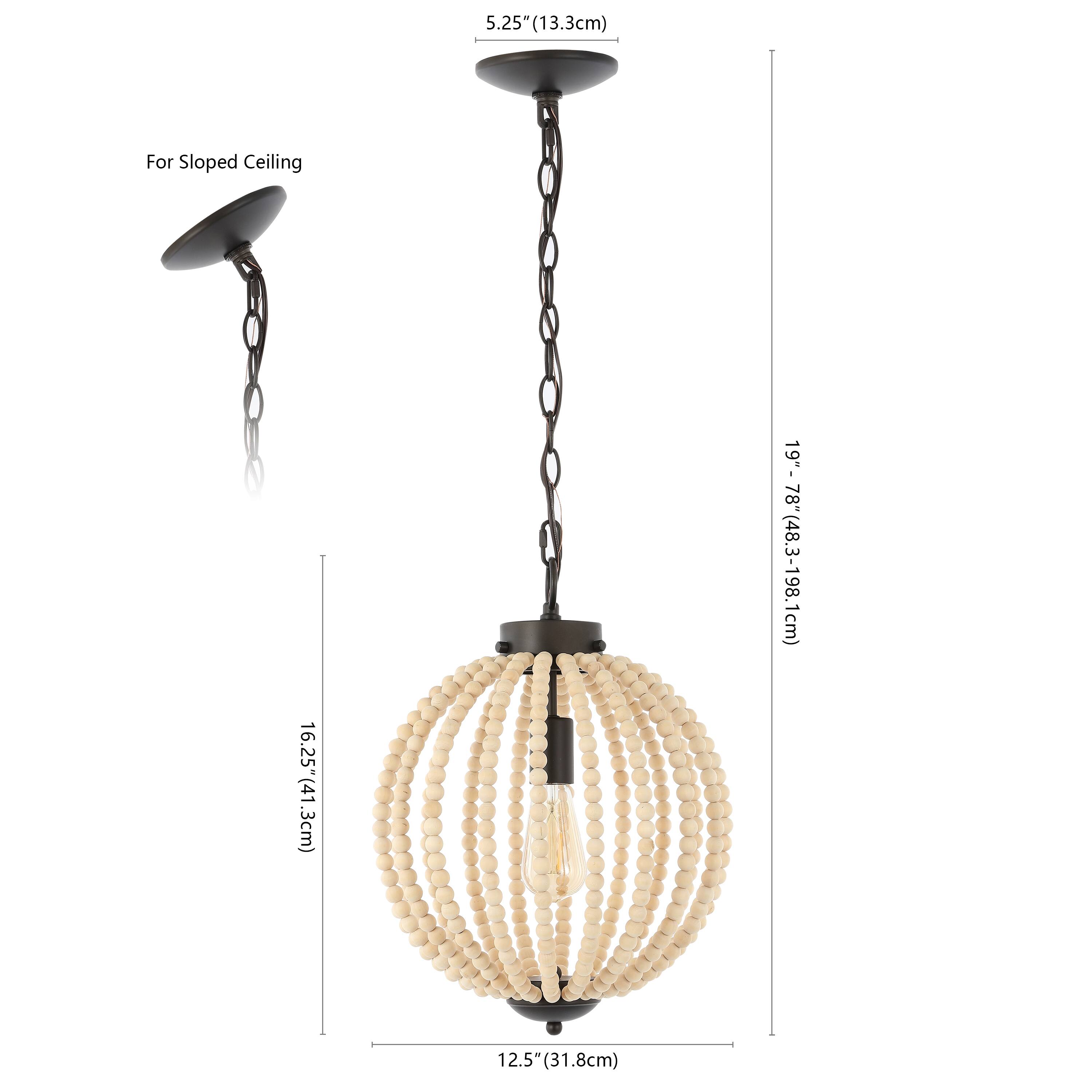5.25" (13.3cm) For Sloped Ceiling  
16.25" (41.3cm)  
19" - 78" (48.3-198.1cm)  
12.5" (31.8cm)