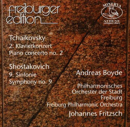 freiburger edition

MINERVA ATHENE

Tchaikovsky  
2. Klavierkonzert  
Piano concerto no. 2

Shostakovich  
9. Sinfonie  
Symphony no. 9

Andreas Boyde  
Philharmonisches Orchester der Stadt Freiburg  
Freiburg Philharmonic Orchestra  
Johannes Fritzsch