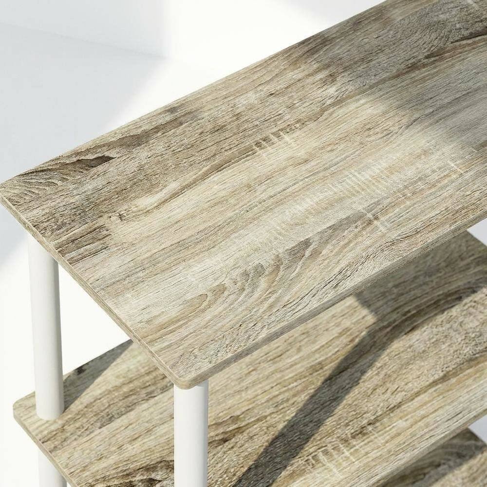 Alt View 1. FurniFact - Wooden bookcase with open shelving for versatile storage - Sonoma Oak/White.