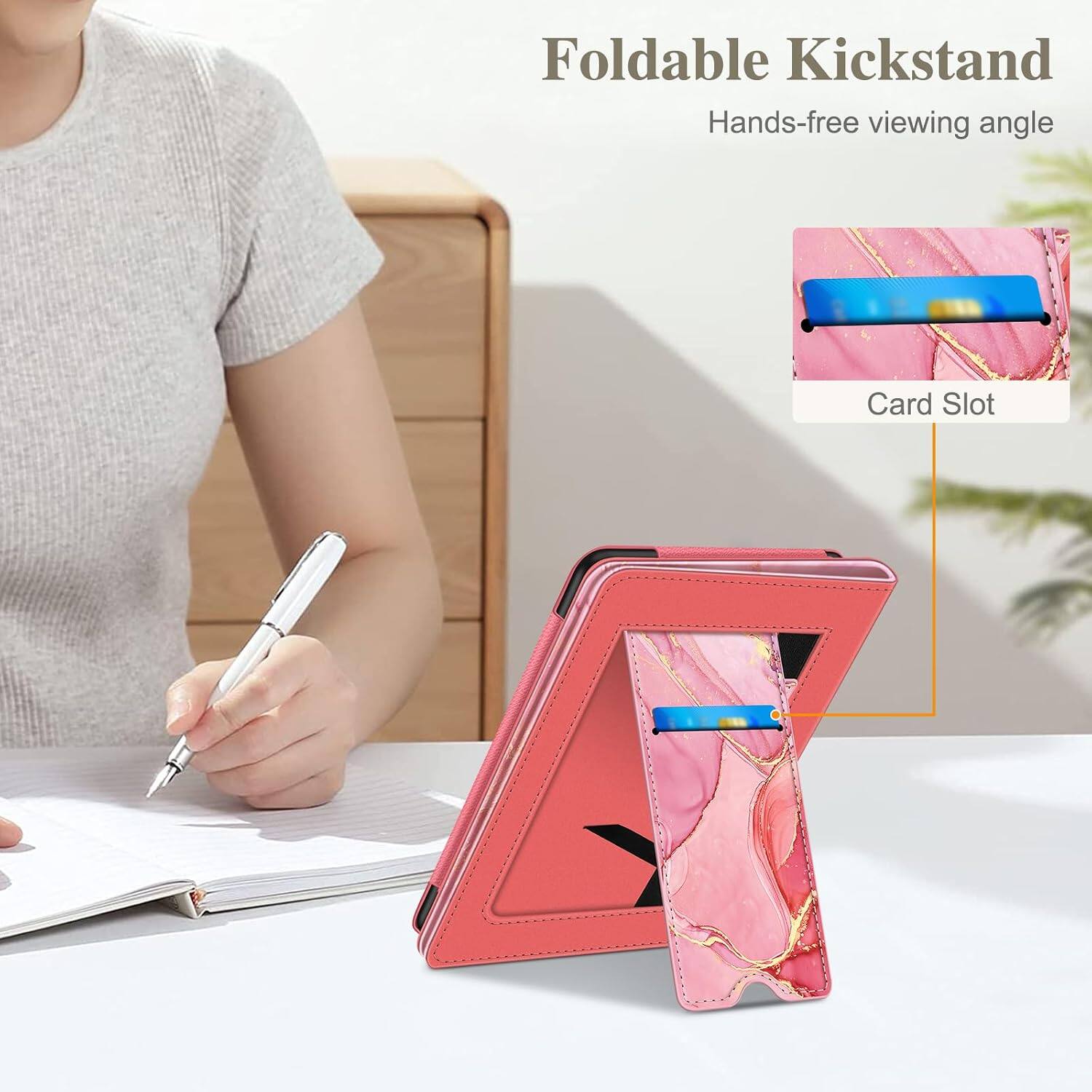 Foldable Kickstand  
Hands-free viewing angle  
Card Slot
