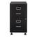 Front. OSP Home Furnishings - 2 Drawer Mobile Locking Metal File Cabinet - Black.