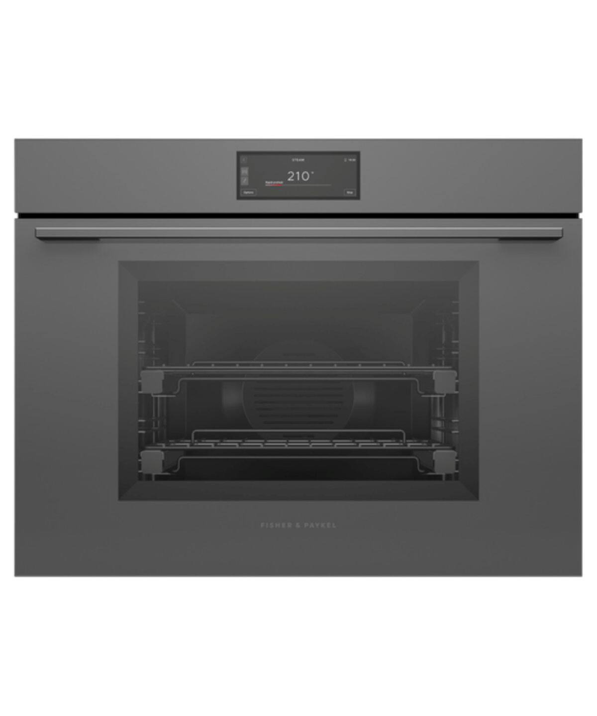 Fisher & Paykel - 30" Single Combination Steam Oven, 6.8" Touchscreen - Minimal Grey - Gray