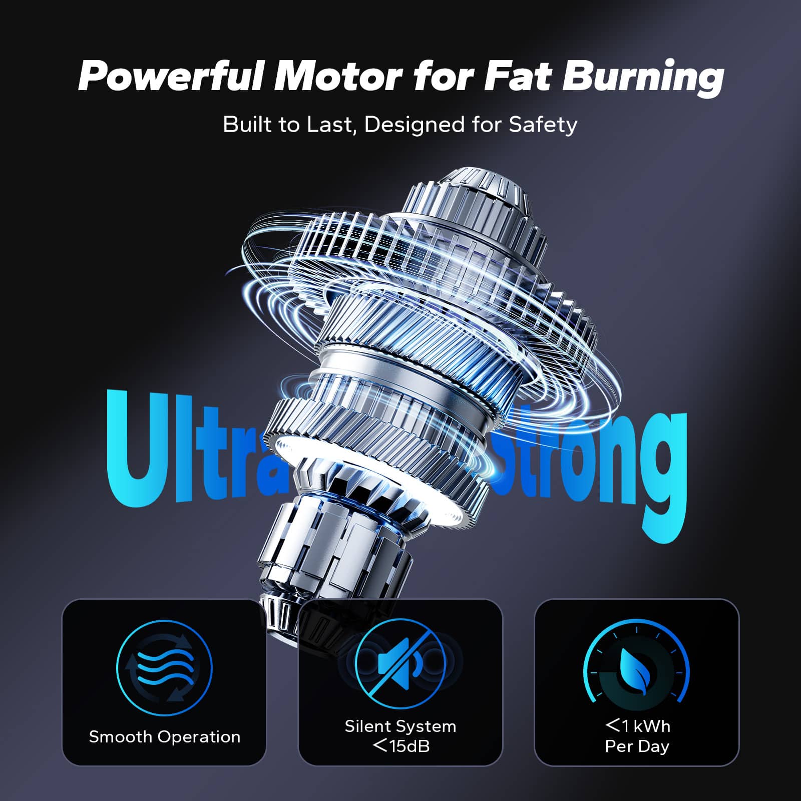 Alt View 3. MERACH - MERACH E32 Under Desk Elliptical Machine Leg Exerciser Home Non-Slip Pad 12 level - Black.