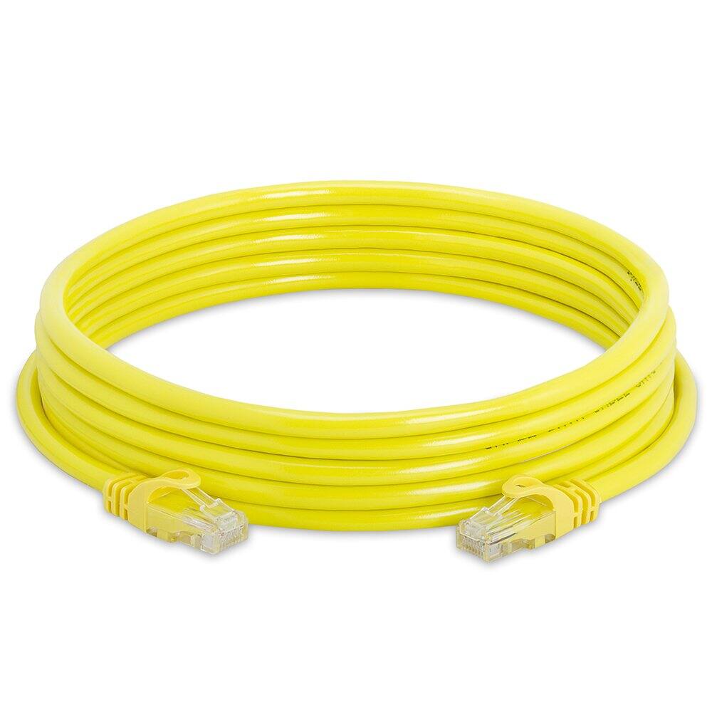 Angle. Cmple.com - Cat6 Ethernet Cable 10ft Yellow 10Gbps RJ45 LAN 550MHz UTP Network Patch Cord - Yellow.
