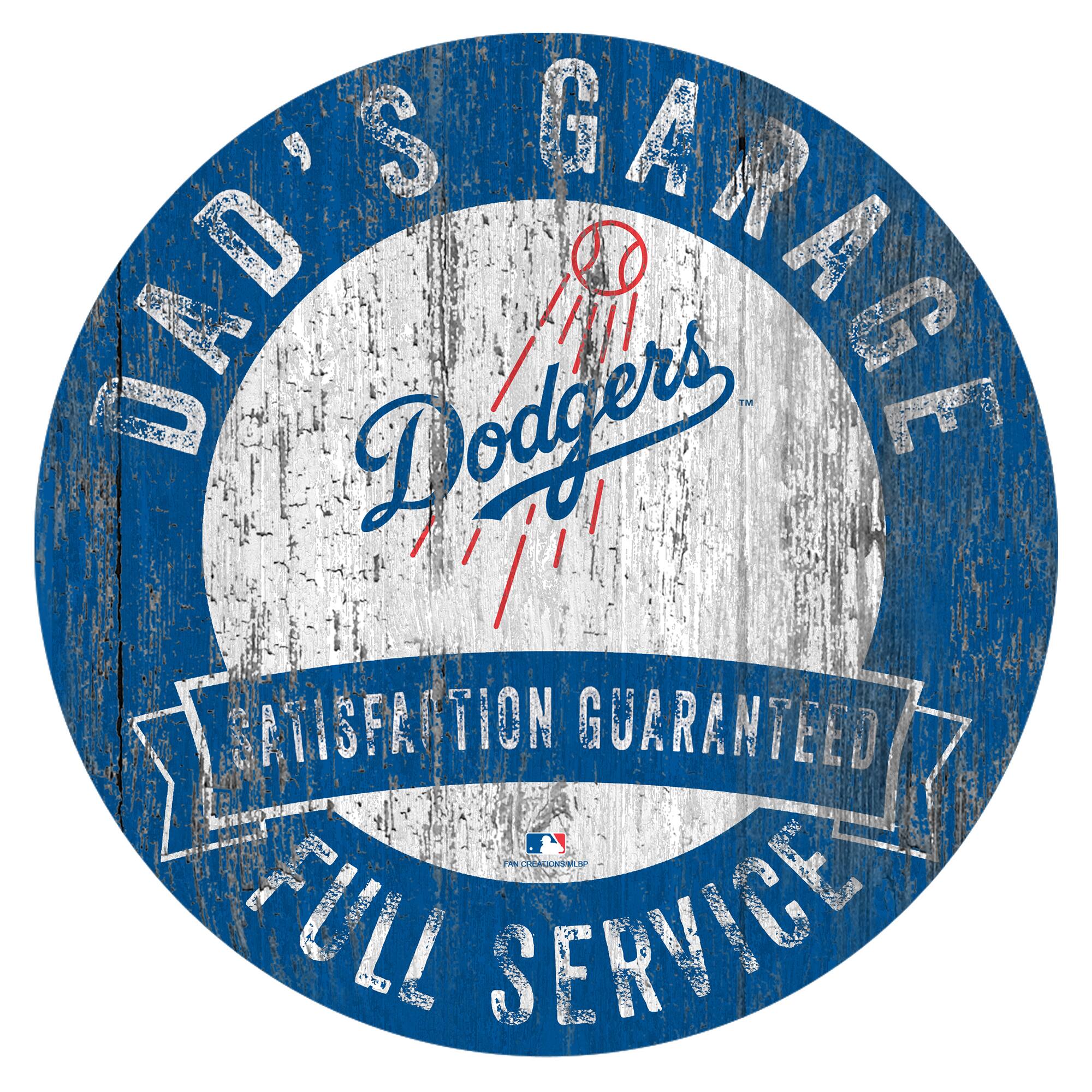 Los Angeles Dodgers 12" x 12" Dad's Garage Sign