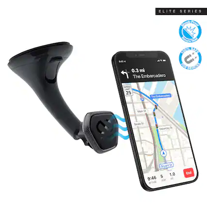 ELITE SERIES Shock-Proof Secure Hold 100% SAFE FOR DEVICES
The Embarcadero
0.3 mi
9:41
The Embarcadero
Main St
Beale St
Delancey St
Bryant St
9:46
5 min
1.0 mi
arrival
End
