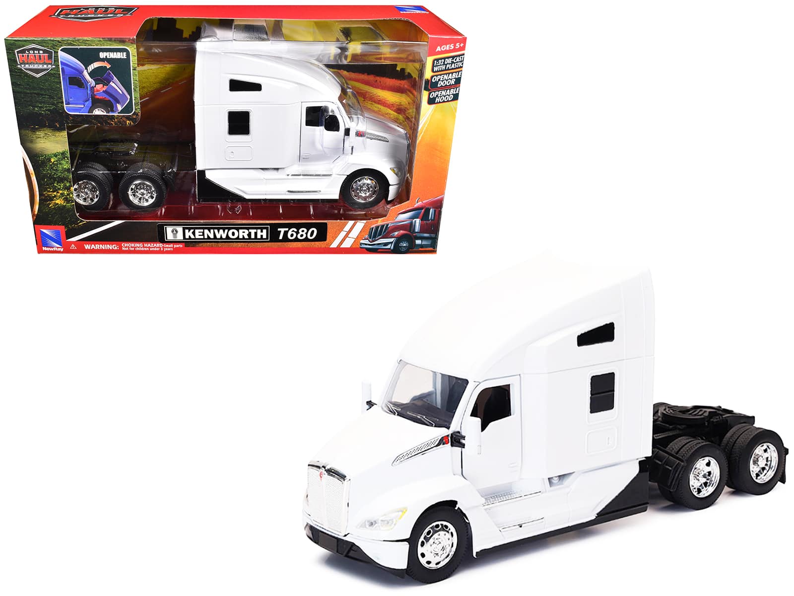 "Kenworth T680 Truck Tractor White ""Long Haul Truckers"" Series 1/32 Diecast Model by New Ray" price history on PriceWatchPro