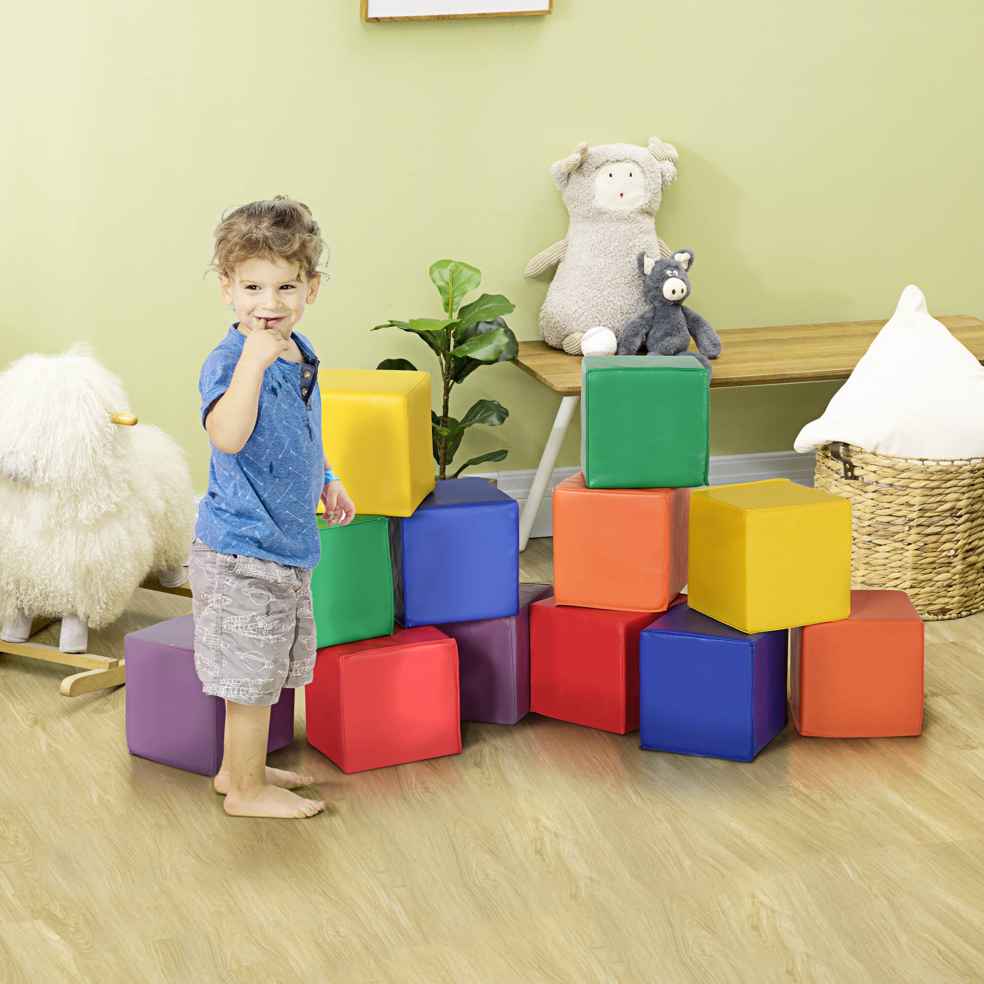 Alt View 1. Soozier - Piece Soft Play Blocks Soft Foam Toy for Toddler.