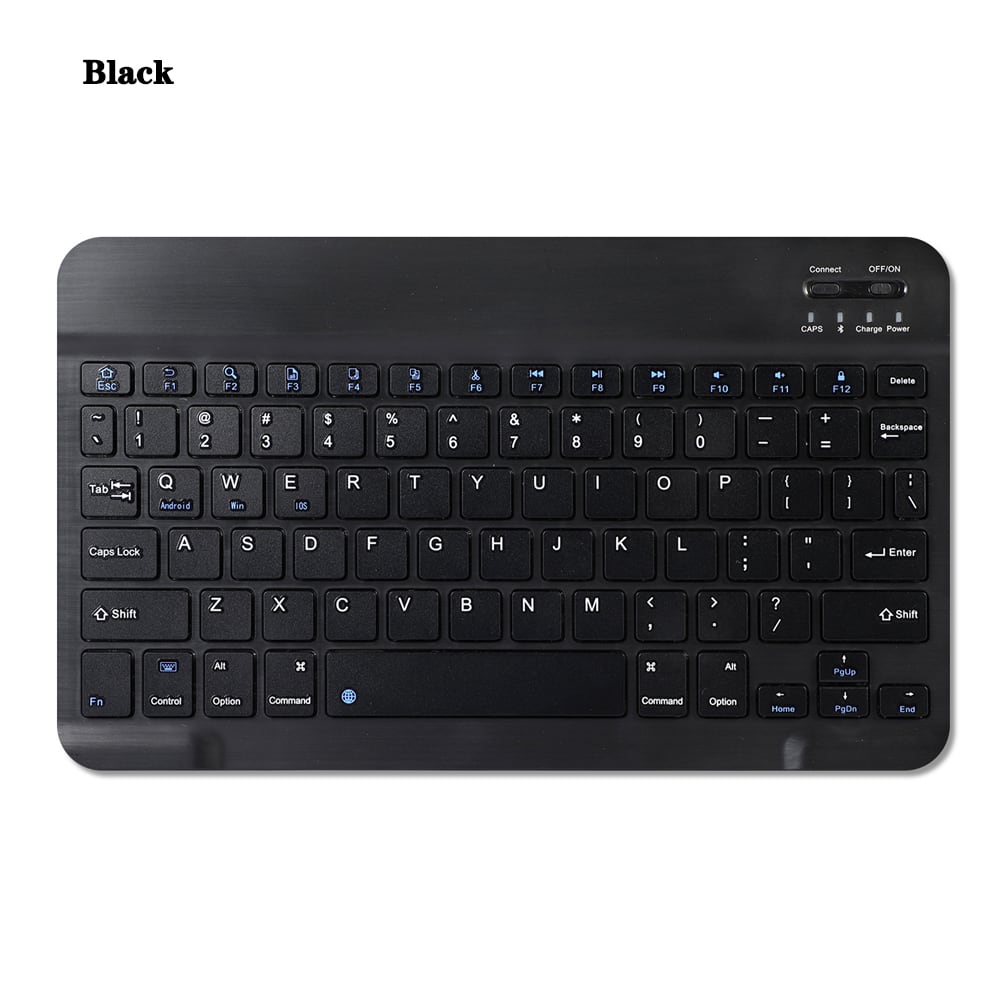 Luckbyte - 10" Ultra-Thin Bluetooth Wireless Mini Keyboard, Portable Slim Keyboard for iPad, iPhone, Android Tablets & Smartphones - Black1