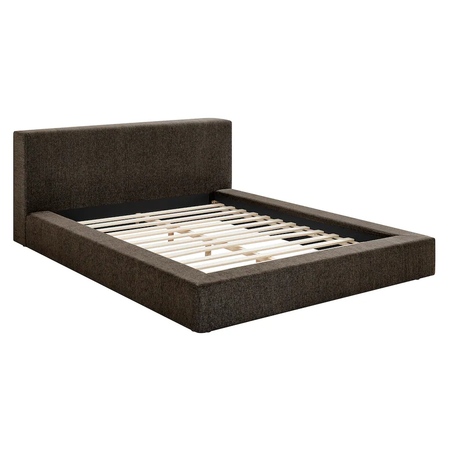 Chair Java Modern Luma Chenille Upholstered King Platform Bed Frame by Modway Java - Best Buy