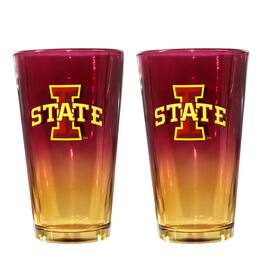 The Memory Company - Iowa State Cyclones Two-Pack 16oz. Ombre Pint Glass Set - Multicolor