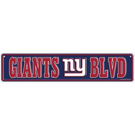 Fan Creations - New York Giants 4" x 18" Team Boulevard Metal Sign - Multicolor