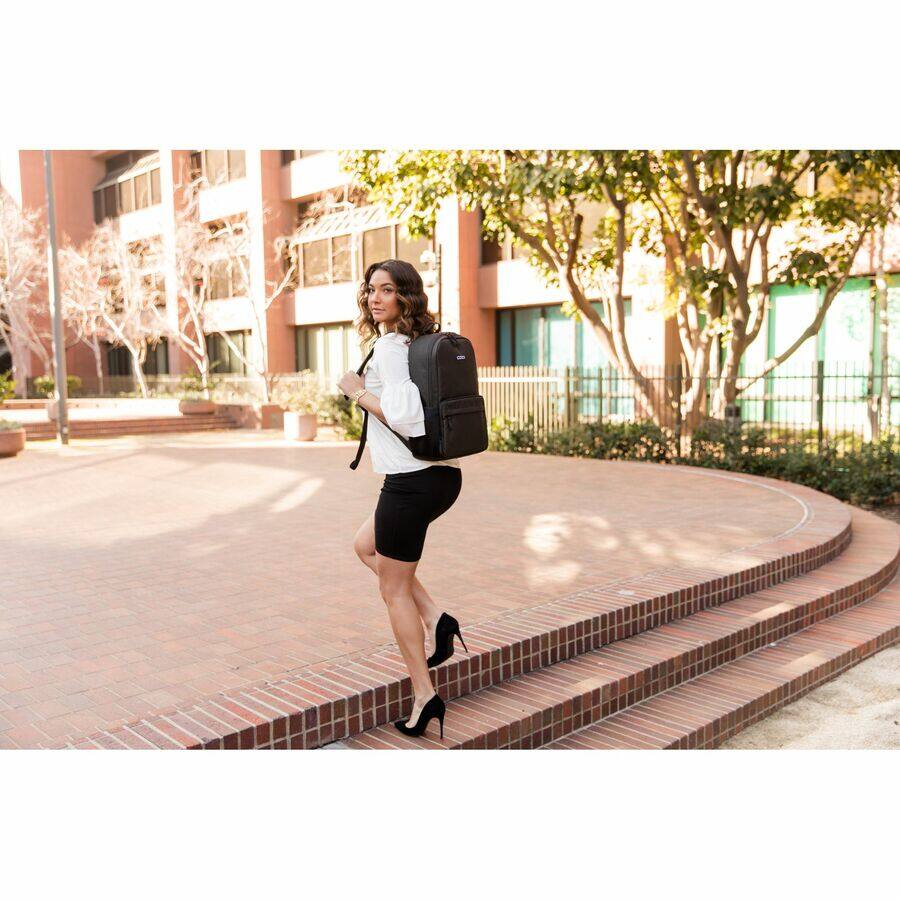 Alt View 8. CODi - Codi Terra 100% Recycled Grey 15.6" Backpack with Antimicrobial Coating - Gray.