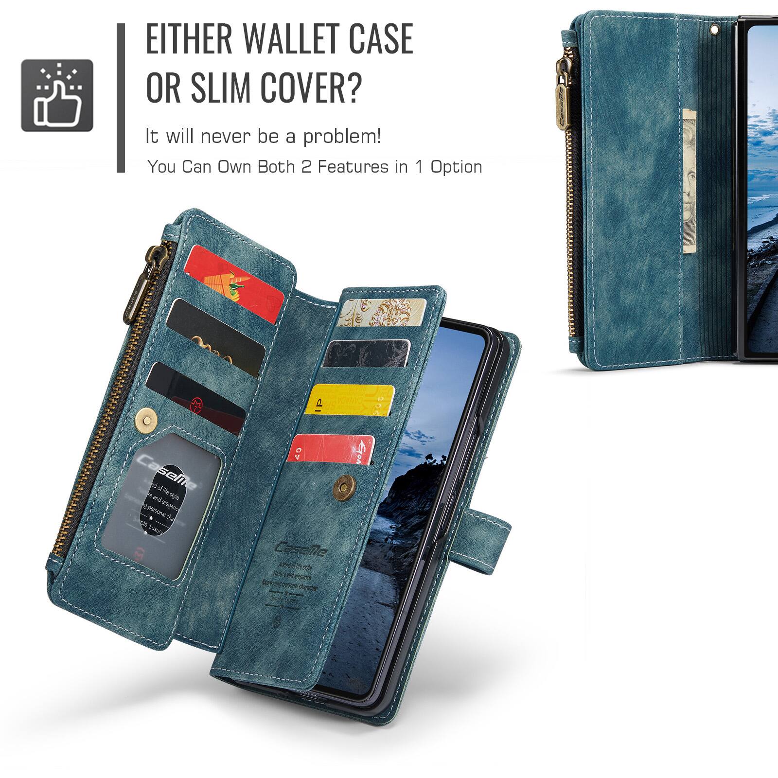 EITHER WALLET CASE OR SLIM COVER?  
It will never be a problem! You Can Own Both 2 Features in 1 Option

Caseme postifezzle 9 pertional oegano bib de Lown  
CaseMe ARMAS  Strated evergarce   drendre Smilk