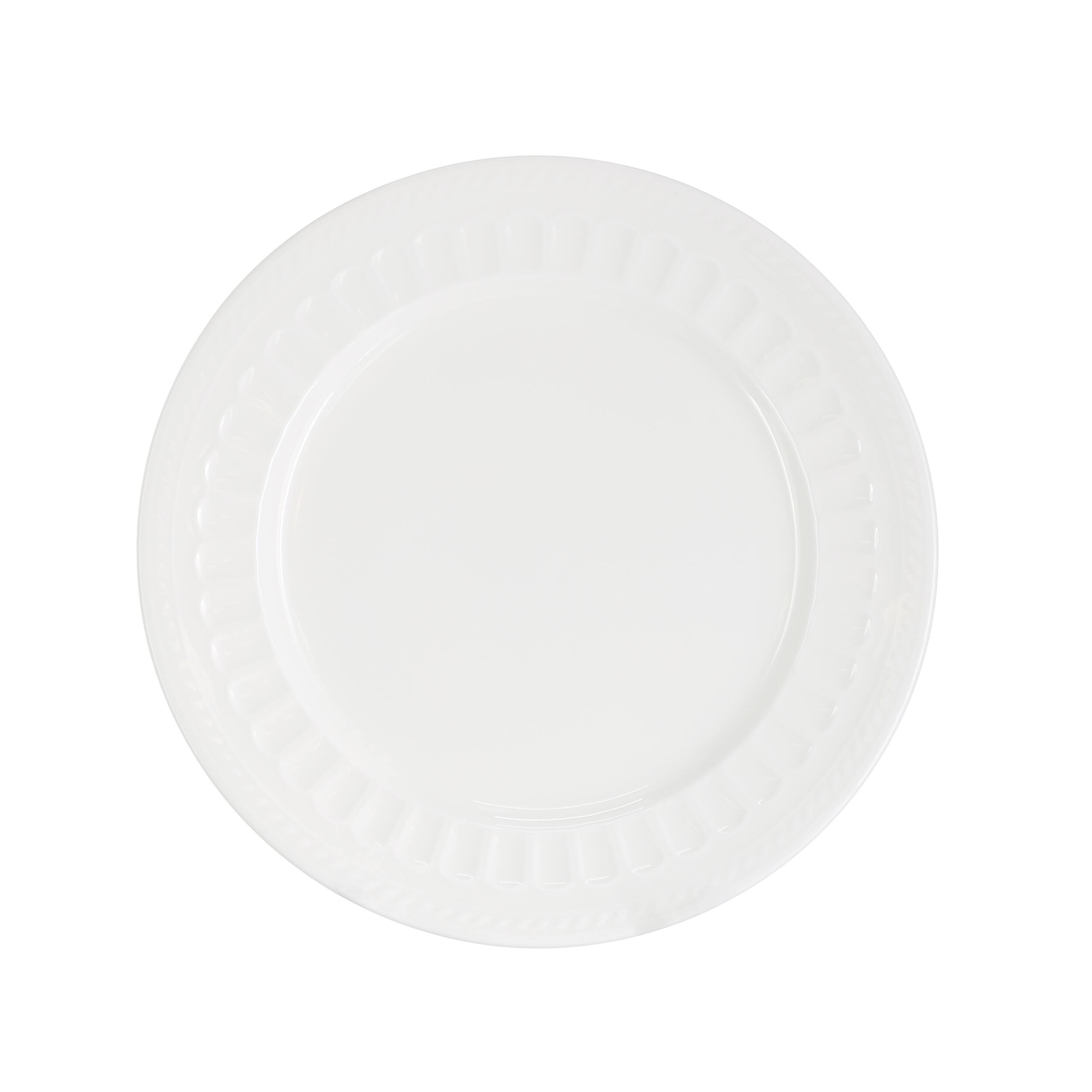 Alt View 3. Gibson - Gibson Elite Cameria 16 Piece Bone China Embossed Dinnerware Set in White - White.