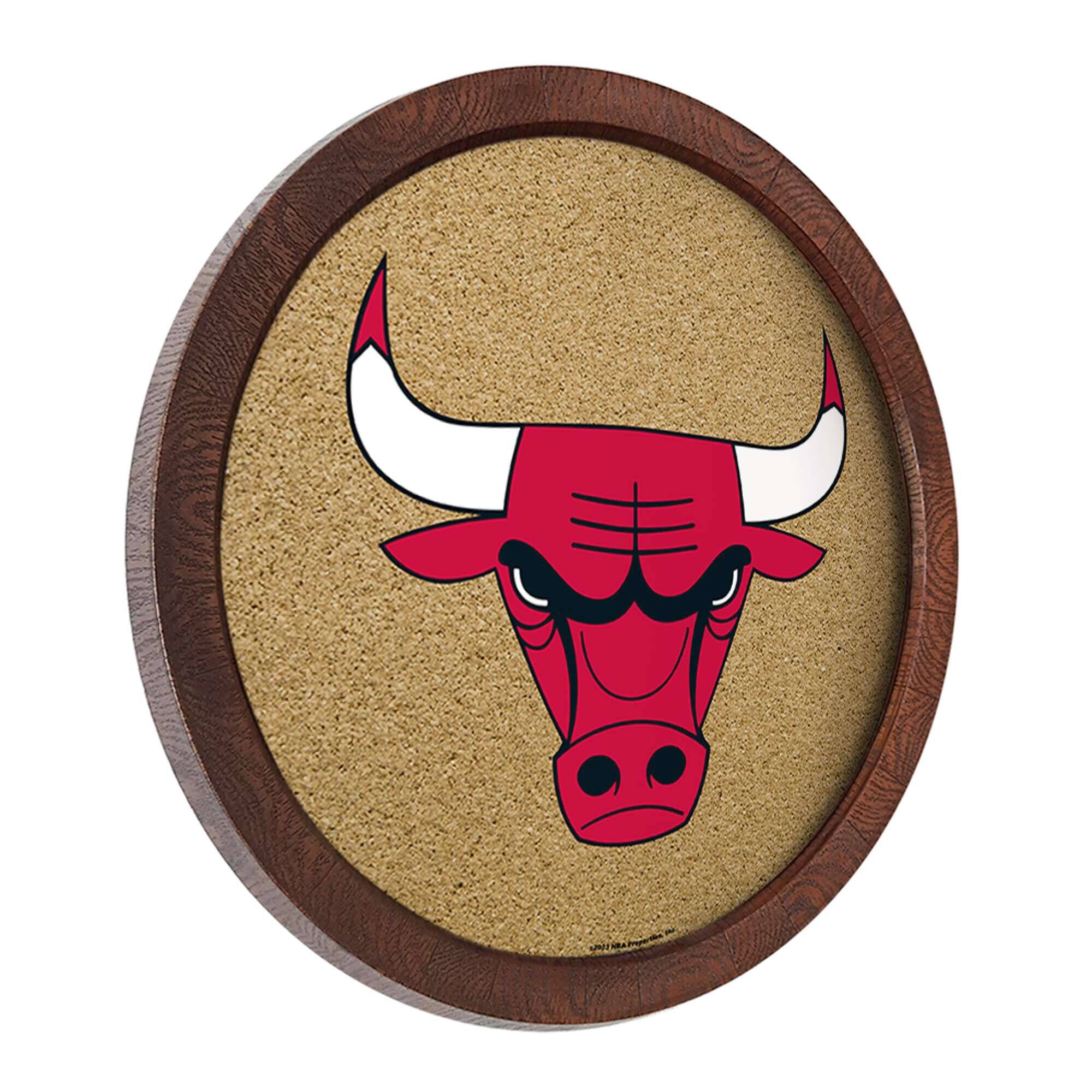 Alt View 1. The Fan-Brand - Chicago Bulls 20.25'' Round Faux Barrel Framed Cork Board - Multicolor.