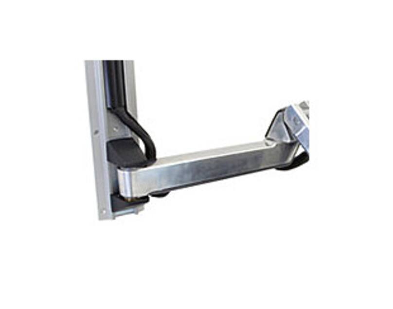 Front. Ergotron - StyleView 45-261-026 Sit-Stand Combo Extender - Mounting Component - Polished Aluminum.