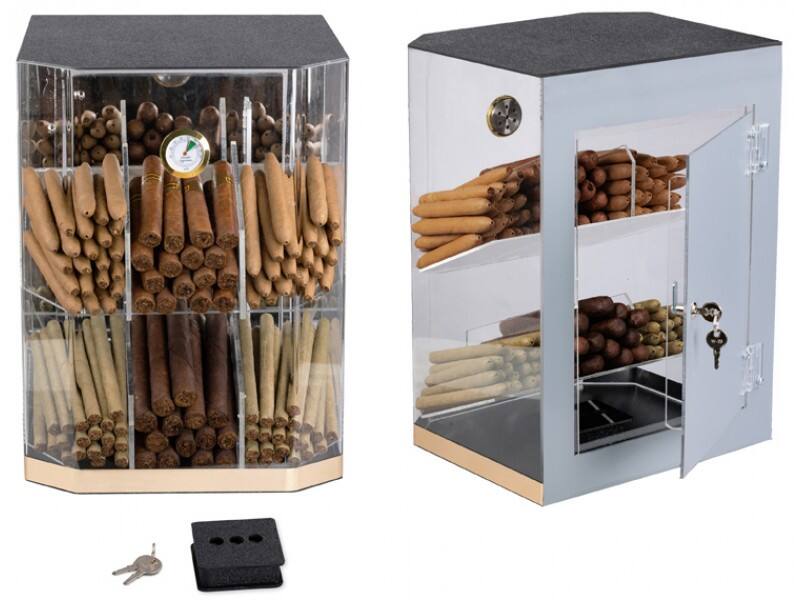 Front. Prestige - Verona acrylic humidor - Transparent Acrylic.