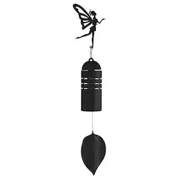FC Design - 23" Long Metal Black Fairy Wind Chime Outdoor Patio or Garden Hanging Decoration - Multi-Color