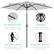 - **UV PROTECTION**
Fabric shade is UPF50 certified to diffuse sunlight
- **DURABLE**
Powder-coated steel withstands wear over time
- **BUILT-IN CRANK**
Pulley-assisted crank opens and closes the umbrella
- **PUSH-BUTTON TILT**
Freely adjust the angle with a locking tilt joint