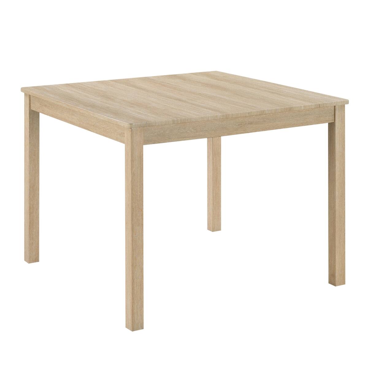 Alt View 7. Loheer - Loheer 5-Piece Dining Table Set for 4, Square Light Oak Table with Upholstered Chairs - Light Oak.