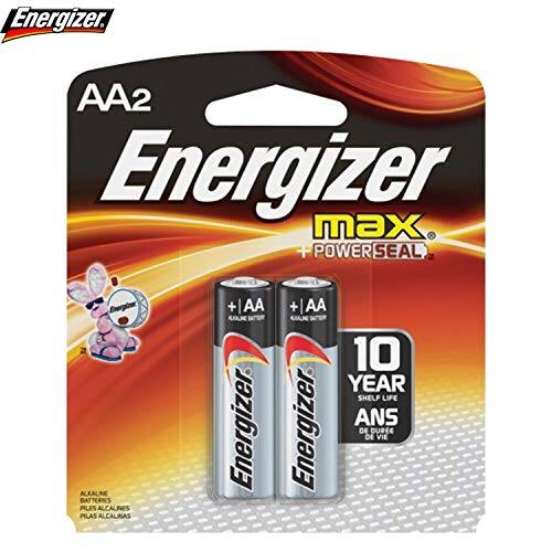 Energizer AA2 Energizer max + POWERSEAL ALKALINE BATTERIES PILES ALCALINES + AA AUAN 10 YEAR SHELF LIFE ANS
