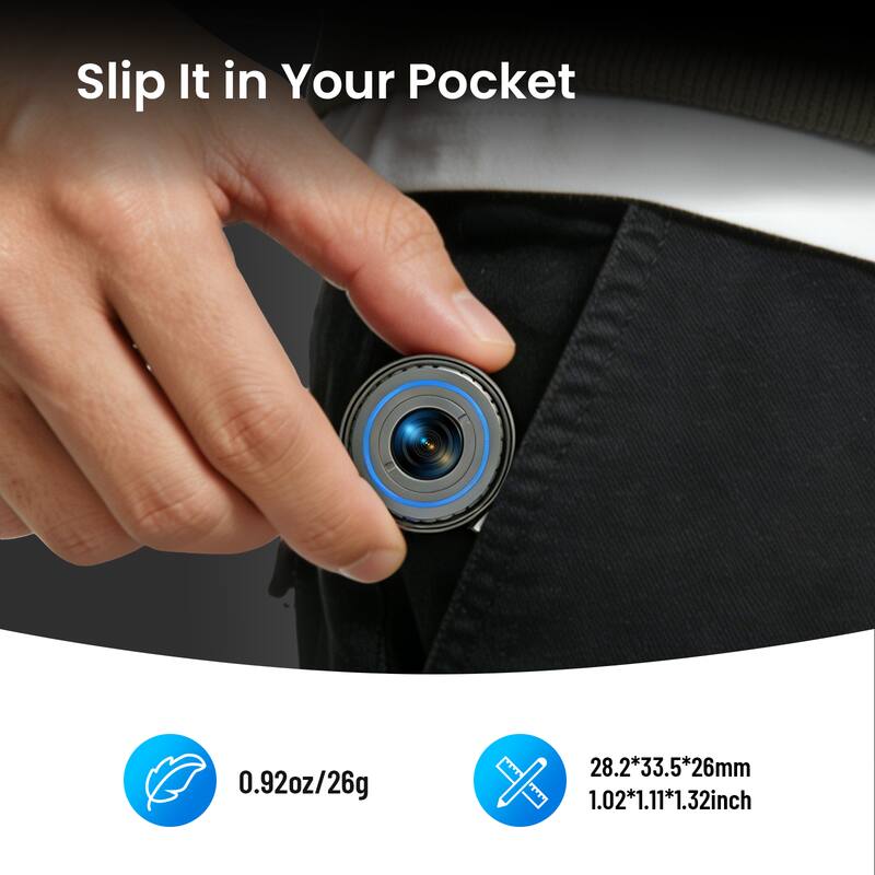 Slip It in Your Pocket

0.92oz/26g

28.2*33.5*26mm

1.02*1.11*1.32inch