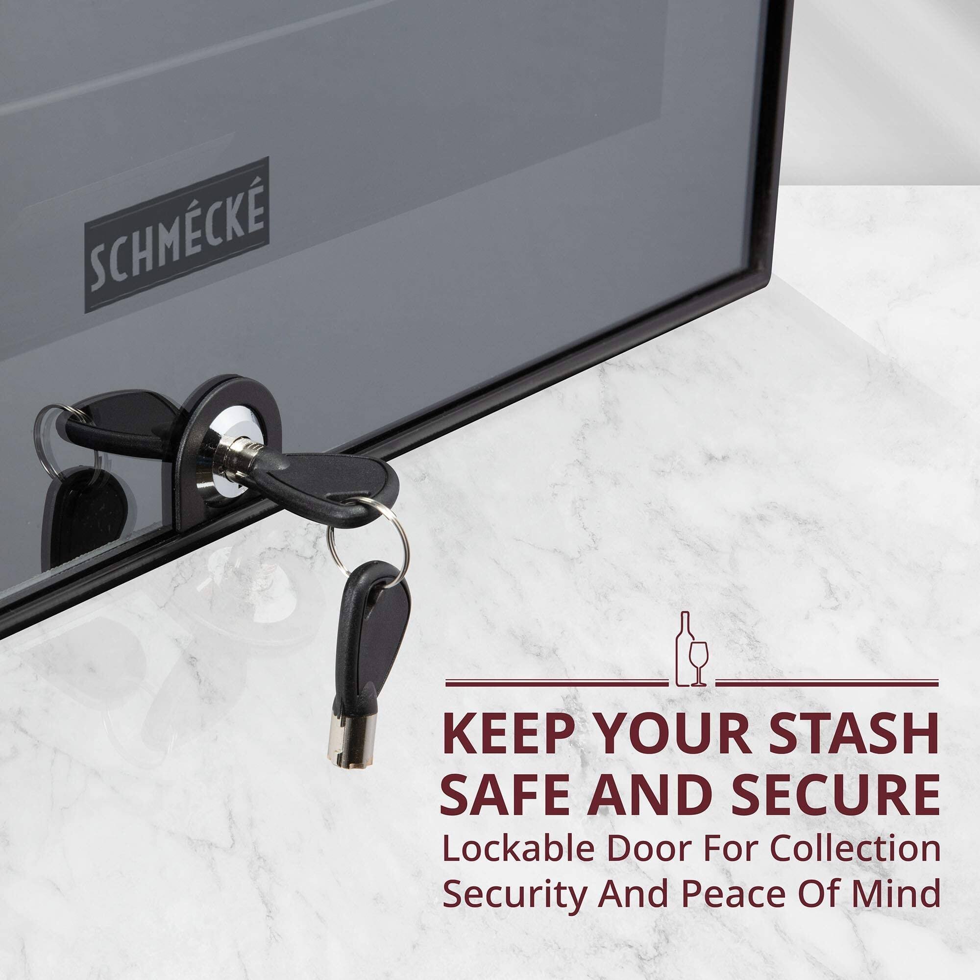 SCHMÉCKE

KEEP YOUR STASH SAFE AND SECURE  
Lockable Door For Collection Security And Peace Of Mind