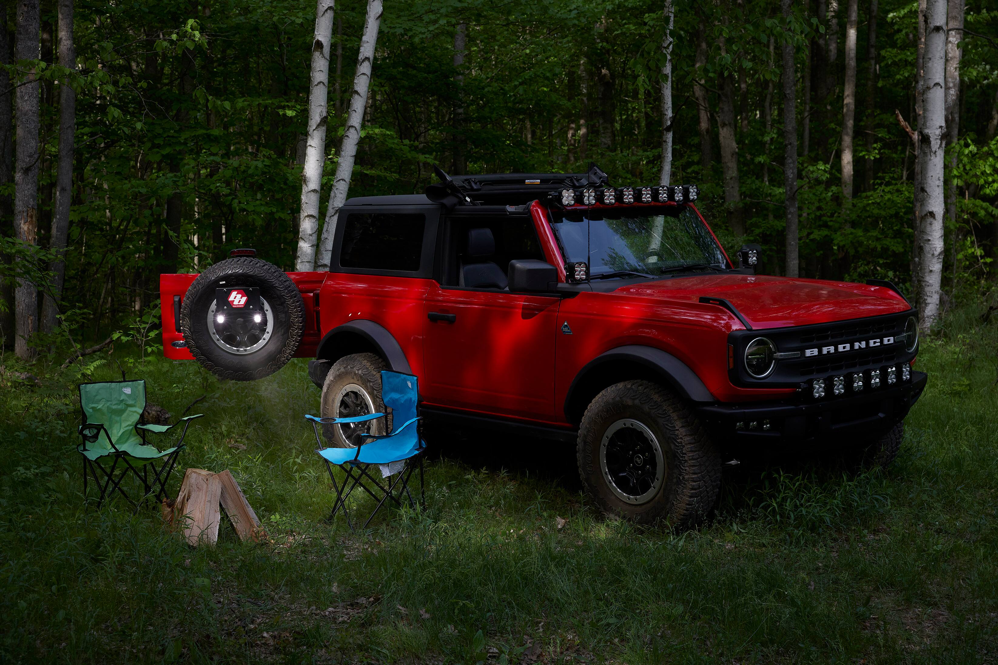 Alt View 1. Bestop - Sunrider for Hardtop - '21-26 Bronco; Bronco Raptor;  2-Door (Premium Blk Twill) - Black.