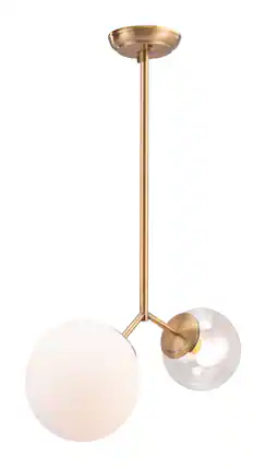 Front. Hivvago - Constance Ceiling Lamp Brass - Brass.