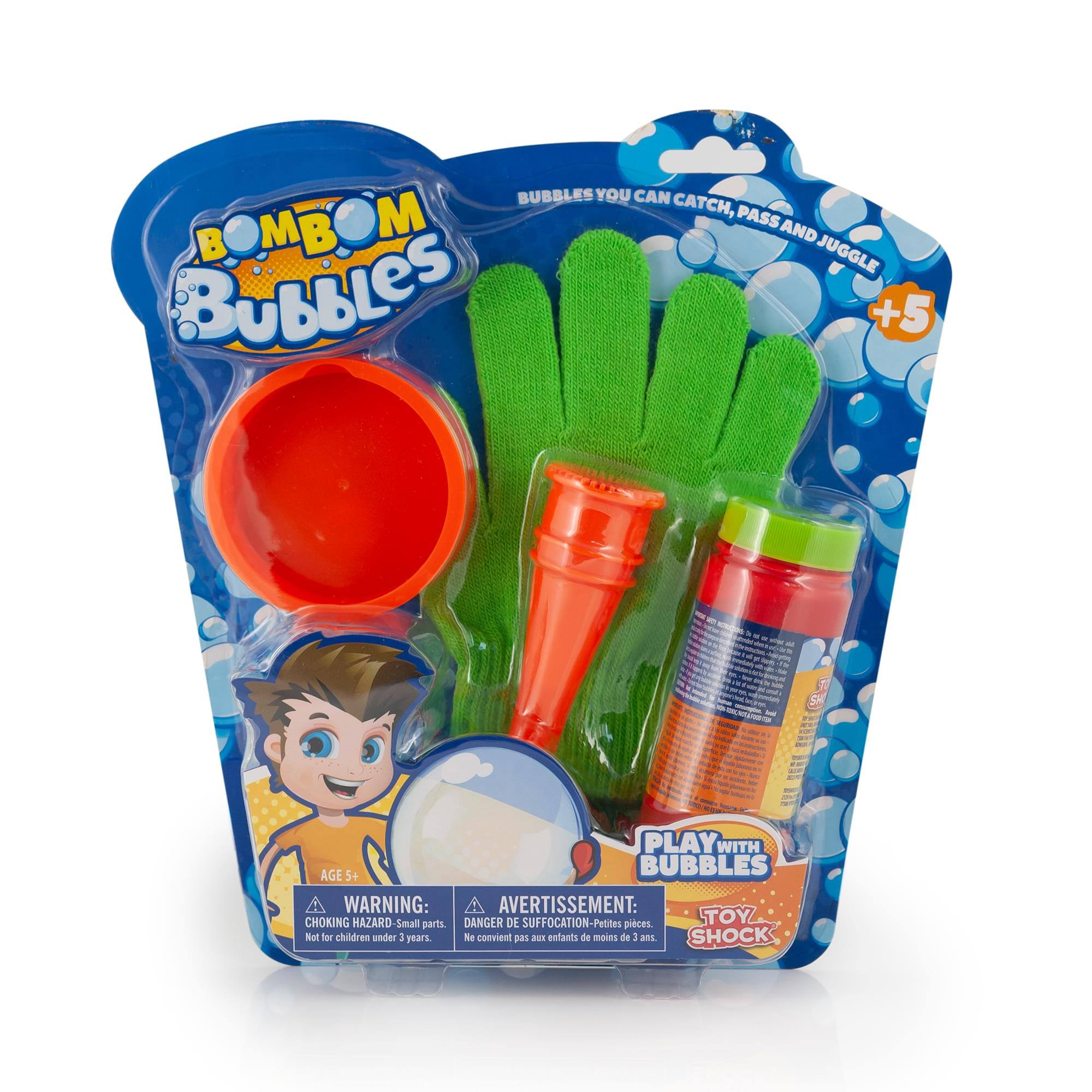 BOMBOM Bubbles

BUBBLES YOU CAN CATCH, PASS AND JUGGLE

+5

PLAY WITH BUBBLES

AGE 5+

WARNING: CHOKING HAZARD - Small parts. Not for children under 3 years.

AVERTISSEMENT: DANGER DE SUFFOCATION - Petites pièces. Ne convient pas aux enfants de moins de 3 ans.

TOY SHOCK